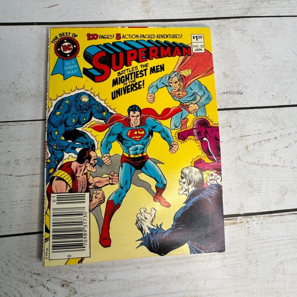 Superman Blue Ribbon‎ Digest #32 Jan 1983 DC 100 Pages Battles Mighty Men